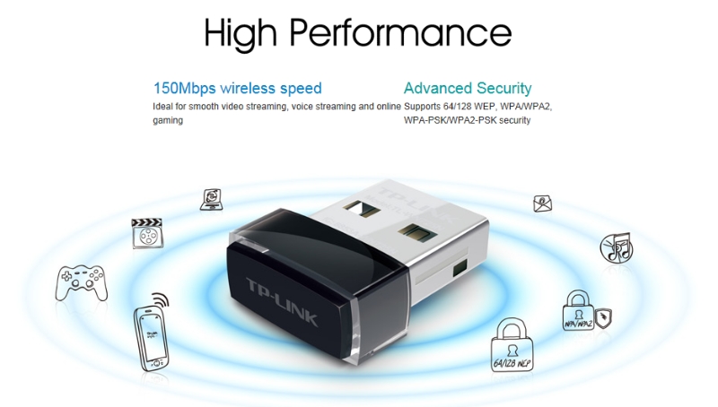 TP-LINK TL-WN725N : 150Mbps wireless N Nano USB adapter 